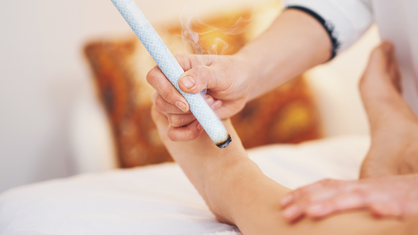 Moxibustion therapy used in Traditional Chinese Medicine in Langley